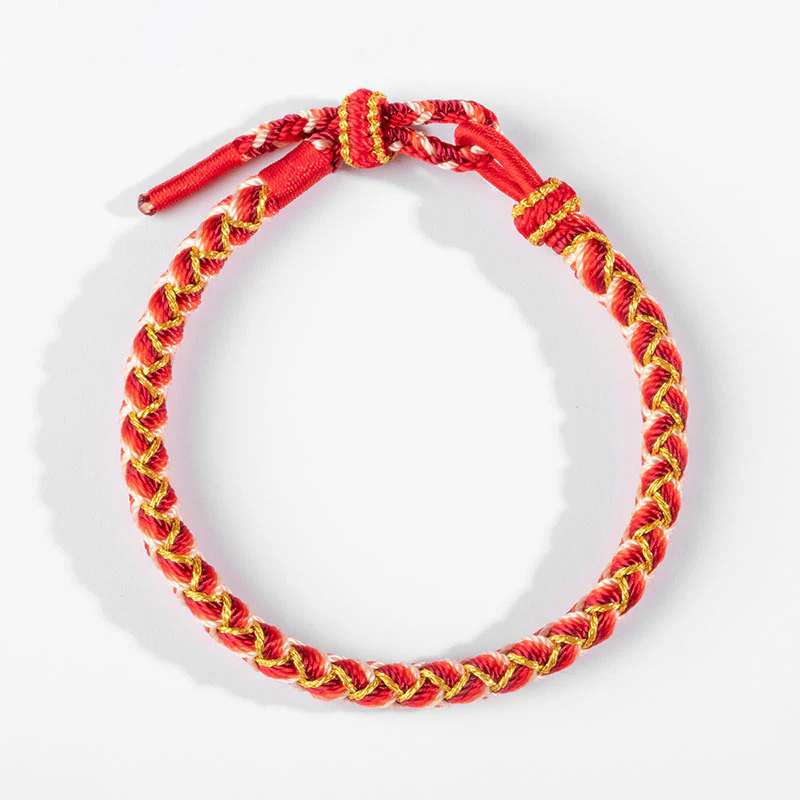 Buddha Stones Handmade Year Of The Dragon Scale Protection Rope Bracelet