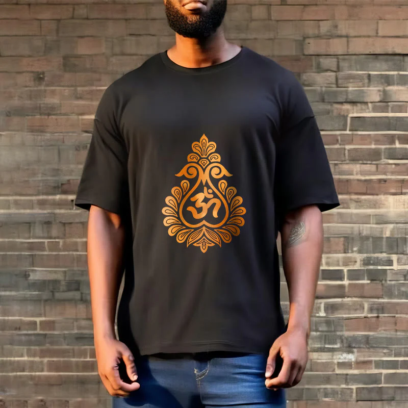 Buddha Stones Gourd OM Symbol Design Tee T-shirt