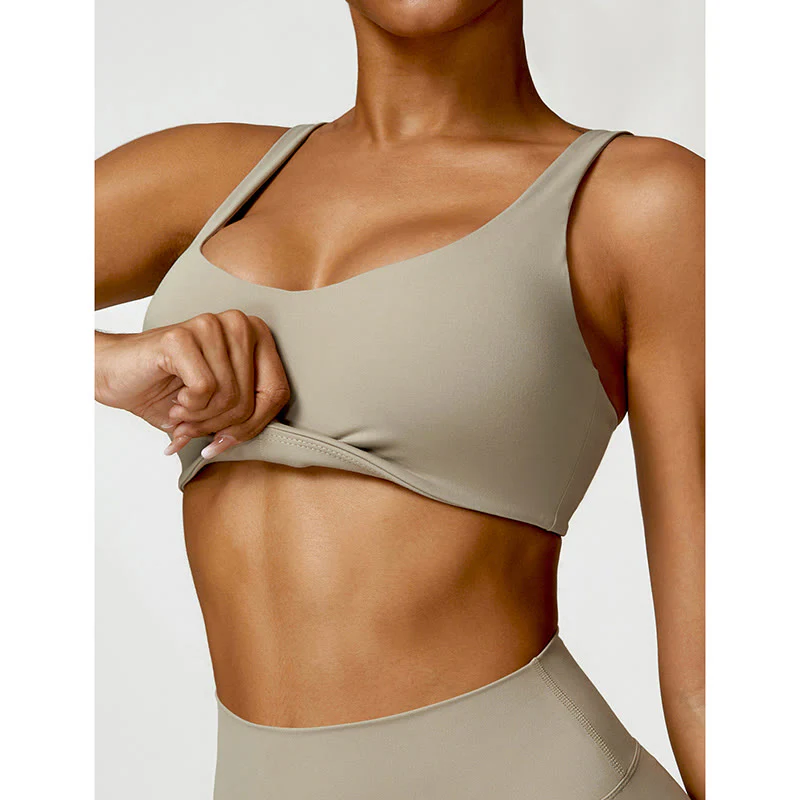 Buddha Stones Gym Sports Yoga Backless Bra Crop Tank Top Shorts