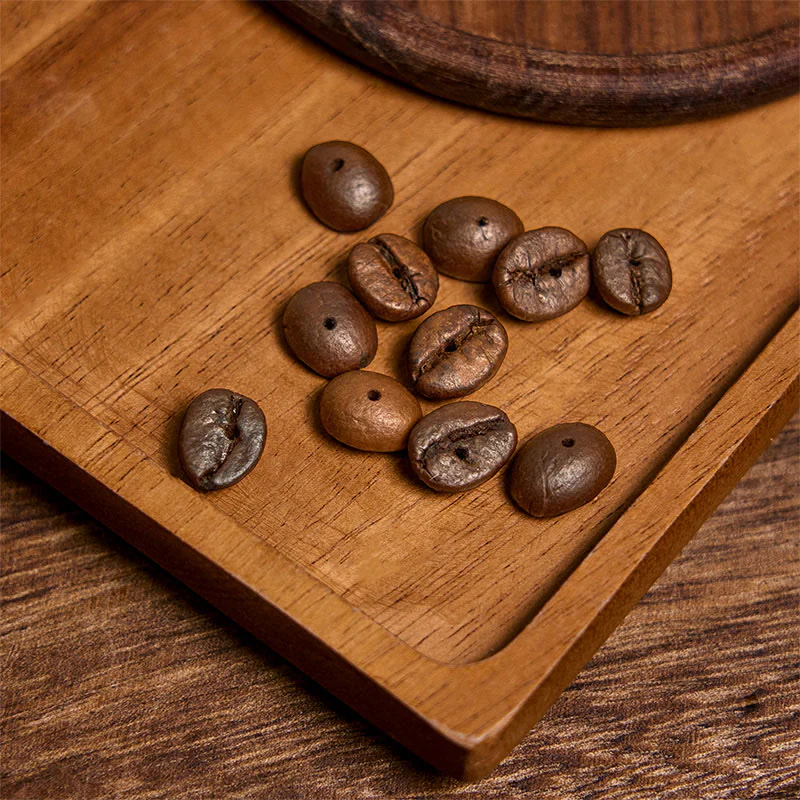 Buddha Stones Handmade Natural Coffee Beans Irregular Stone Bracelet