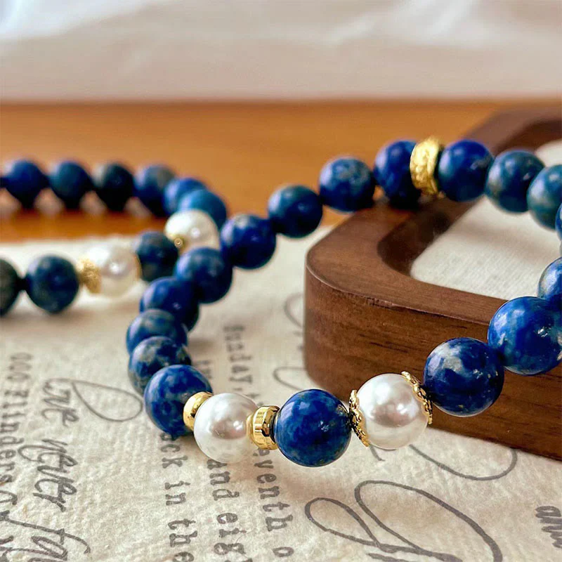 Buddha Stones Lazurite Beads Serenity Balance Bracelet