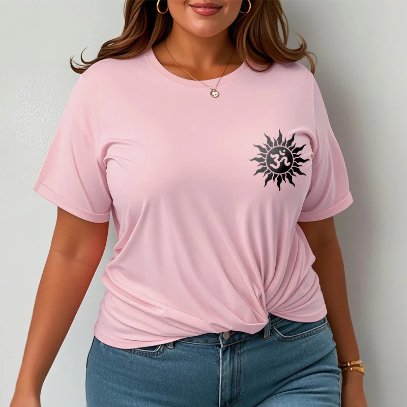 Buddha Stones Sun OM Symbol Design Tee T-shirt