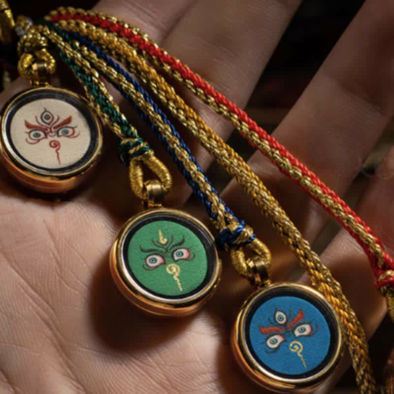 Buddha Stones Tibet Handmade Five God Of Wealth Thangka Protection Wall Car Hanging Decoration