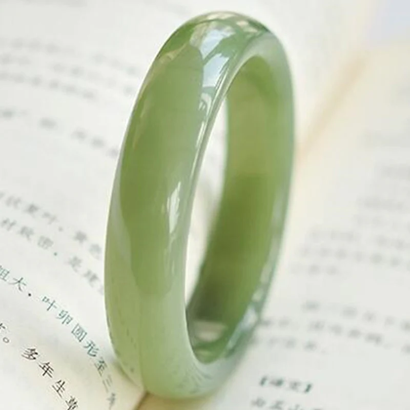 Buddha Stones Jade Abundance Blessing Bangle Bracelet