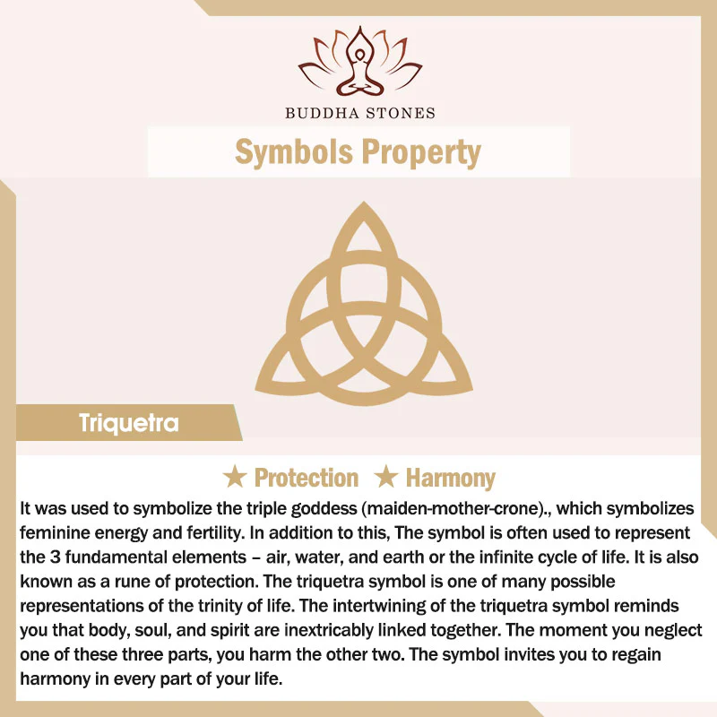 Buddha Stones  Triangle Knot Triquetra Titanium Steel Calm Rotatable Ring