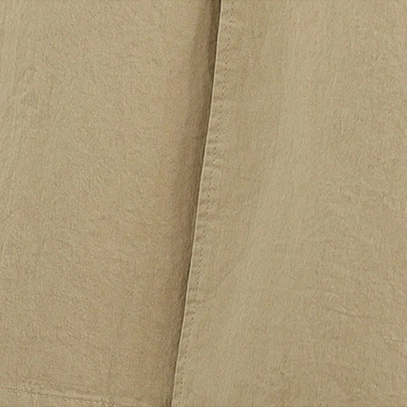 Buddha Stones Spring Plain Buttons Design Long Sleeve Women's Cotton Linen Jacket With Pockets