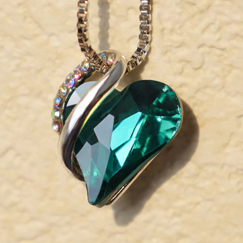 Buddha Stones Love Heart Birthstone Healing Energy Necklace Pendant