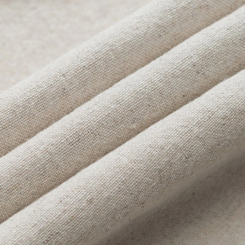 Buddha Stones Casual Loose Frog-Button Plain Men's Cotton Linen 7-8 Length Pants With Pockets