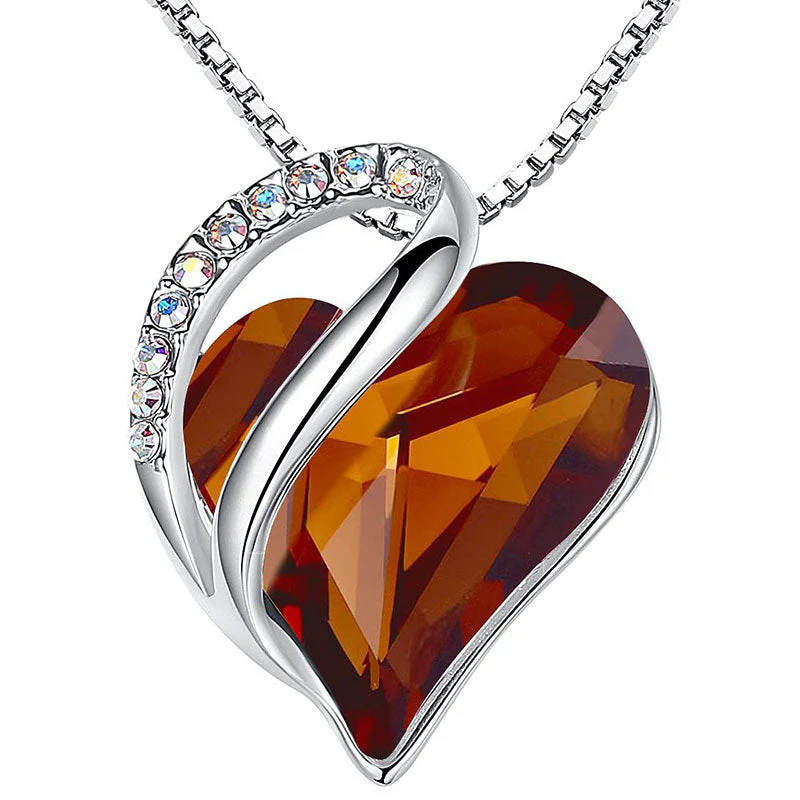 Buddhastoneshop Love Heart Birthstone Healing Energy Necklace Pendant (Extra 30% Off | USE CODE: FS30)