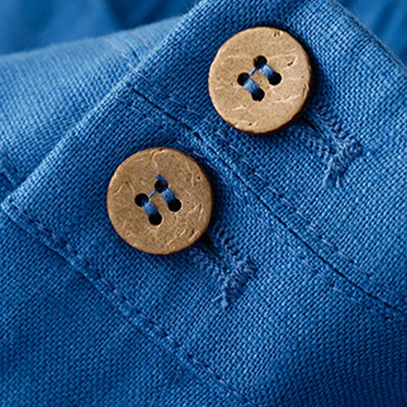 Buddha Stones Summer Casual Simple Design Linen Women's Wide Leg Pants With Zipper Pockets