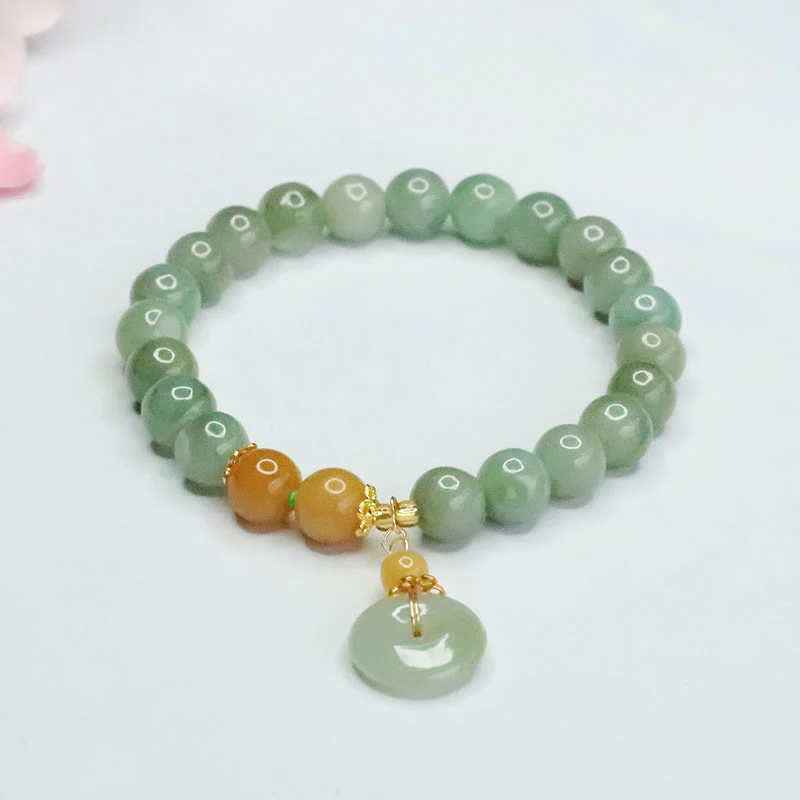 Buddha Stones Jade Beads Peace Buckle Prosperity Abundance Bracelet