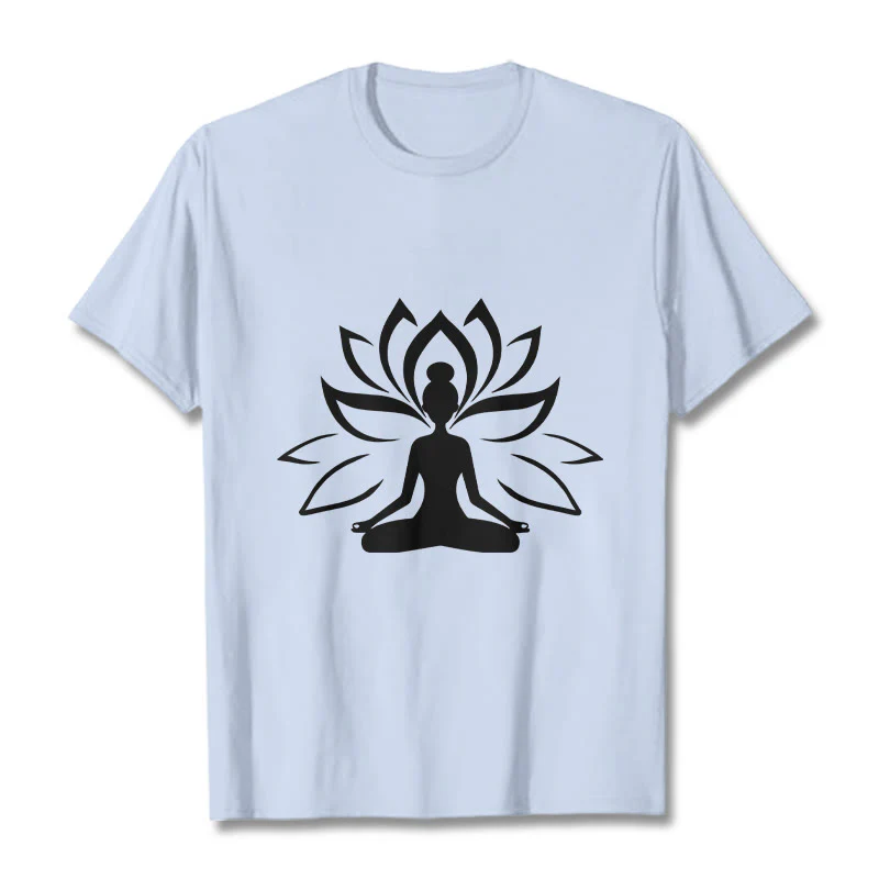 Buddha Stones Lotus Meditating Person Tee T-shirt