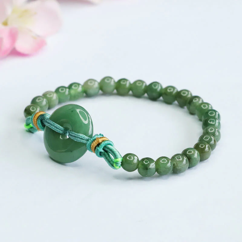 Buddha Stones Jade Beads Peace Buckle Prosperity Bracelet