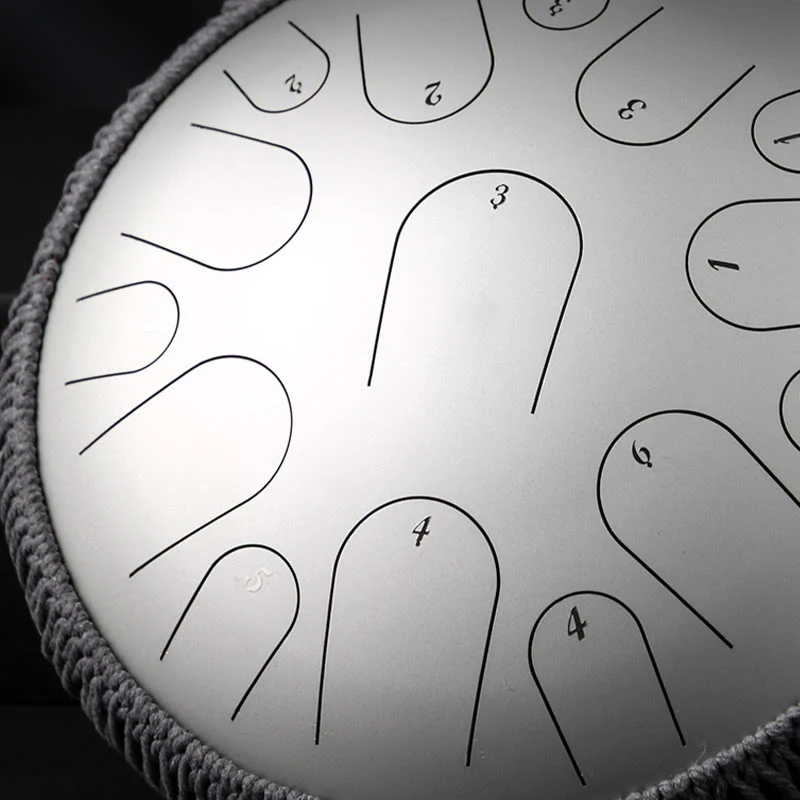 Buddha Stones Steel Tongue Drum Sound Healing Mindfulness Meditation Drum Kit 15 Note 14 Inch Percussion Instrument