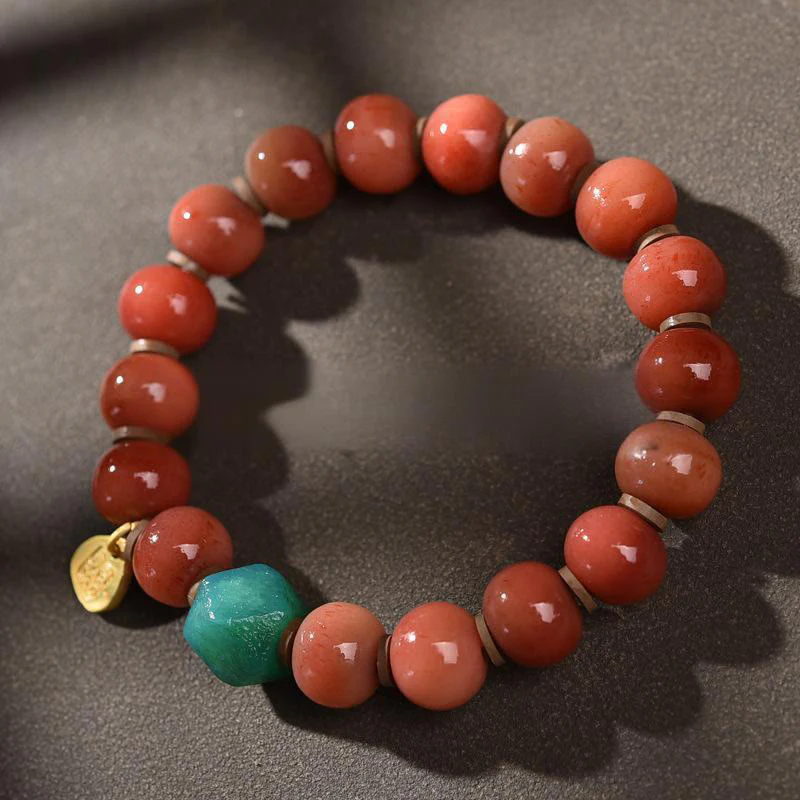 Buddha Stones Vintage Tibetan Camel Bone Tassel Luck Bracelet