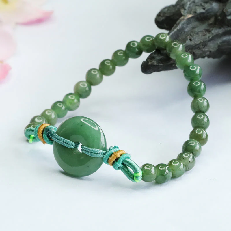 Buddha Stones Jade Beads Peace Buckle Prosperity Bracelet