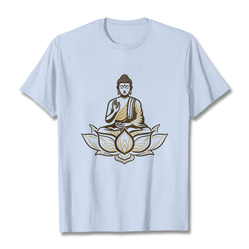 Buddha Stones Buddha Meditating In The Lotus Tee T-shirt