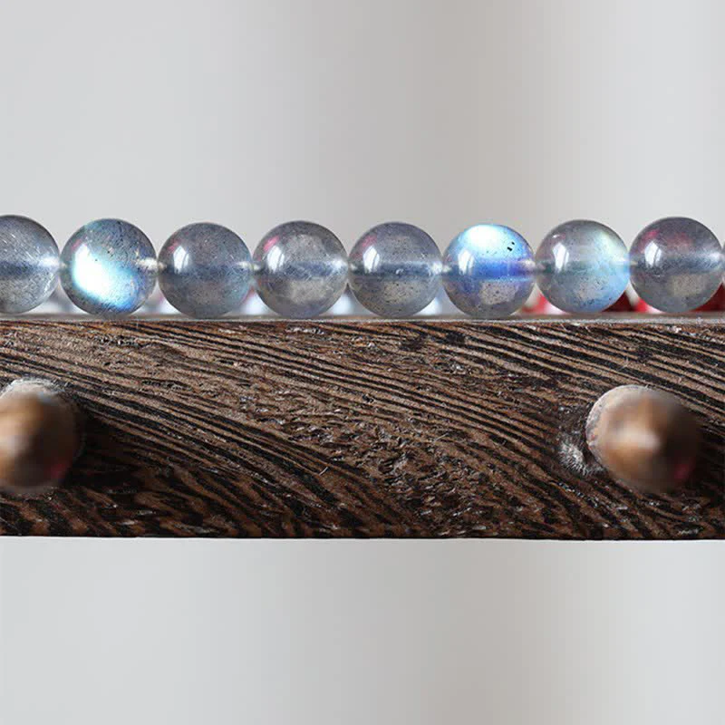 Buddha Stones Natural Moonstone Cinnabar Calm Positive Phone Decoration