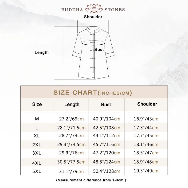 Buddha Stones Frog-Button Chinese Tang Suit Half Sleeve Crane Shirt Jacket Linen Men Clothing