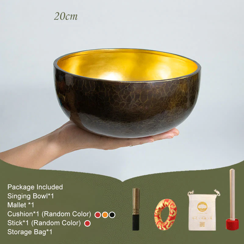 Buddha Stones Tibetan Meditation Sound Bowl Handcrafted Healing Yoga Mindfulness Singing Bowl Set