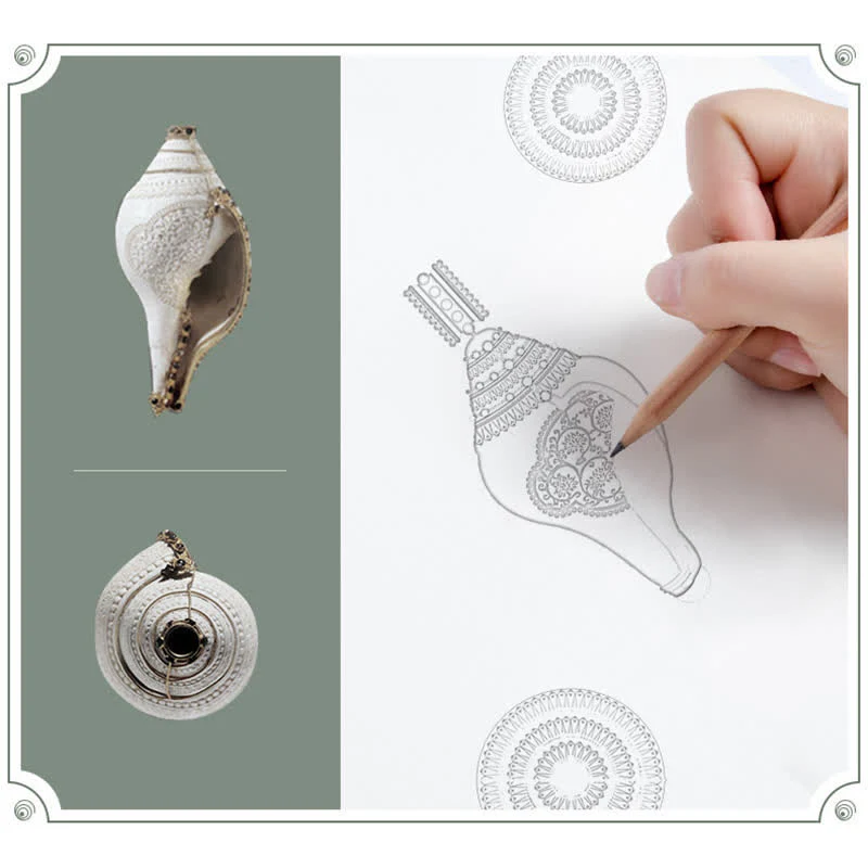 Buddha Stones 999 Sterling Silver Shankha Conch Shell Seashell Lucky Necklace Pendant