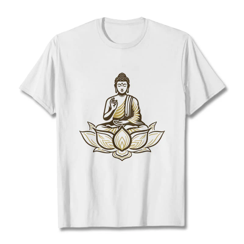 Buddha Stones Buddha Meditating In The Lotus Tee T-shirt
