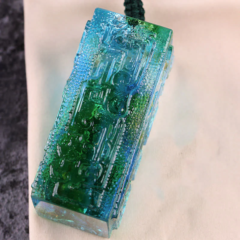 Buddha Stones Feng Shui Handmade Liuli Crystal Art Piece Home Office Decoration