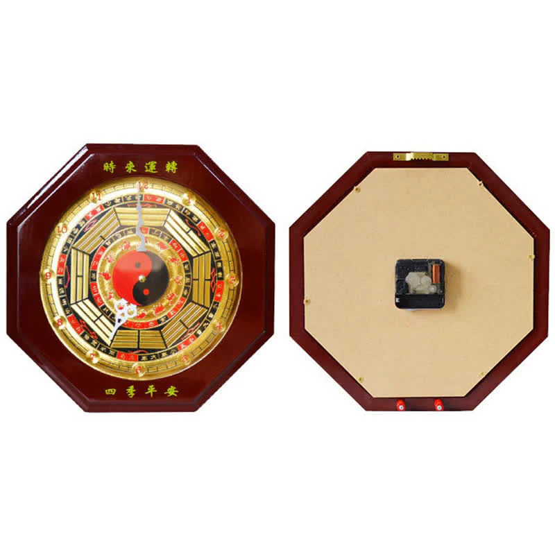 Buddha Stones Feng Shui Bagua Map Balance Energy Map Wall Clock