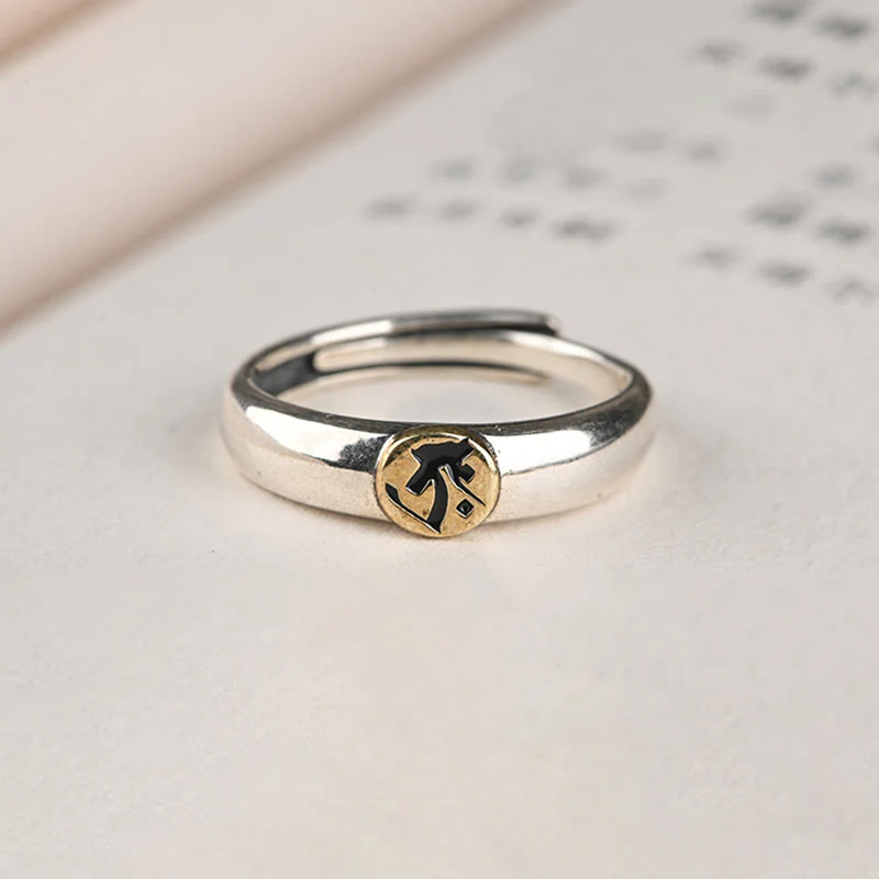 Buddha Stones Tibetan Om Mani Padme Hum Carved Chinese Zodiac Natal Buddha Peace Ring
