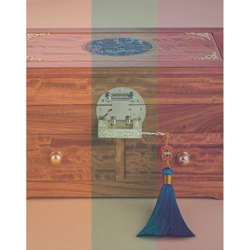 Buddha Stones Antique Handmade Rosewood Jewelry Storage Box Lockable Large Double Layer Flower Wooden Gift Organizer Box