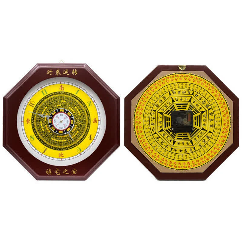Buddha Stones Feng Shui Bagua Map Balance Energy Map Wall Clock
