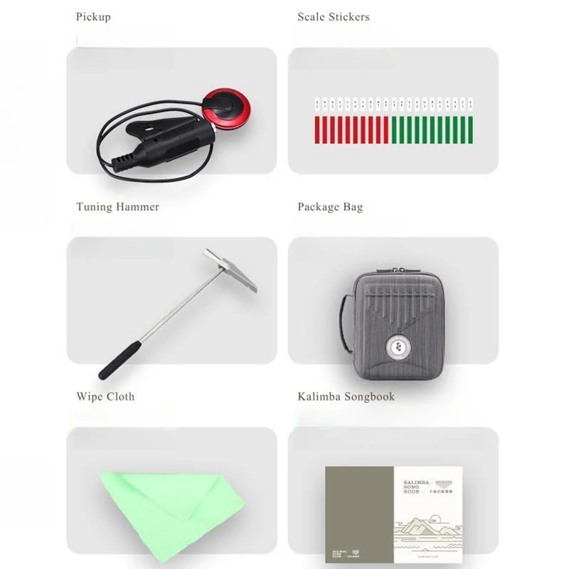 Buddha Stones 21 Keys Kalimba Thumb Piano Yellow Sandalwood Retro Portable Finger Piano