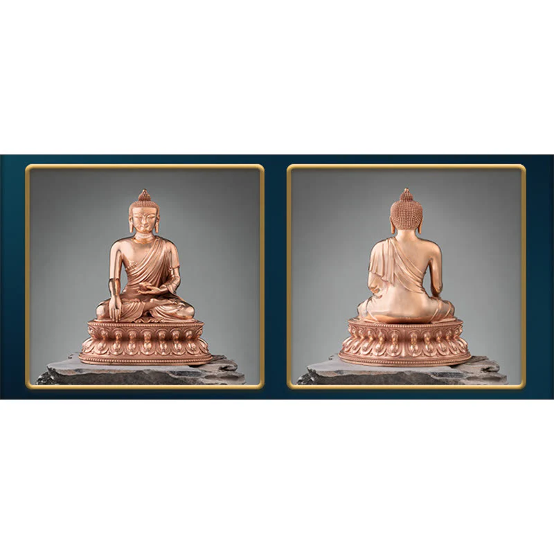 Buddha Stones Gautama Shakyamuni Buddha Figurine Serenity Copper Statue Home Decoration