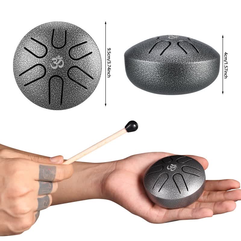 Buddha Stones Mini Steel Tongue Drum 3 Inch Sound Healing Drum Kit
