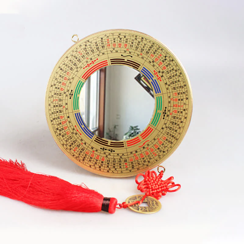 Buddha Stones Feng Shui Bagua Map Copper Coin Chinese Knotting Balance Energy Map