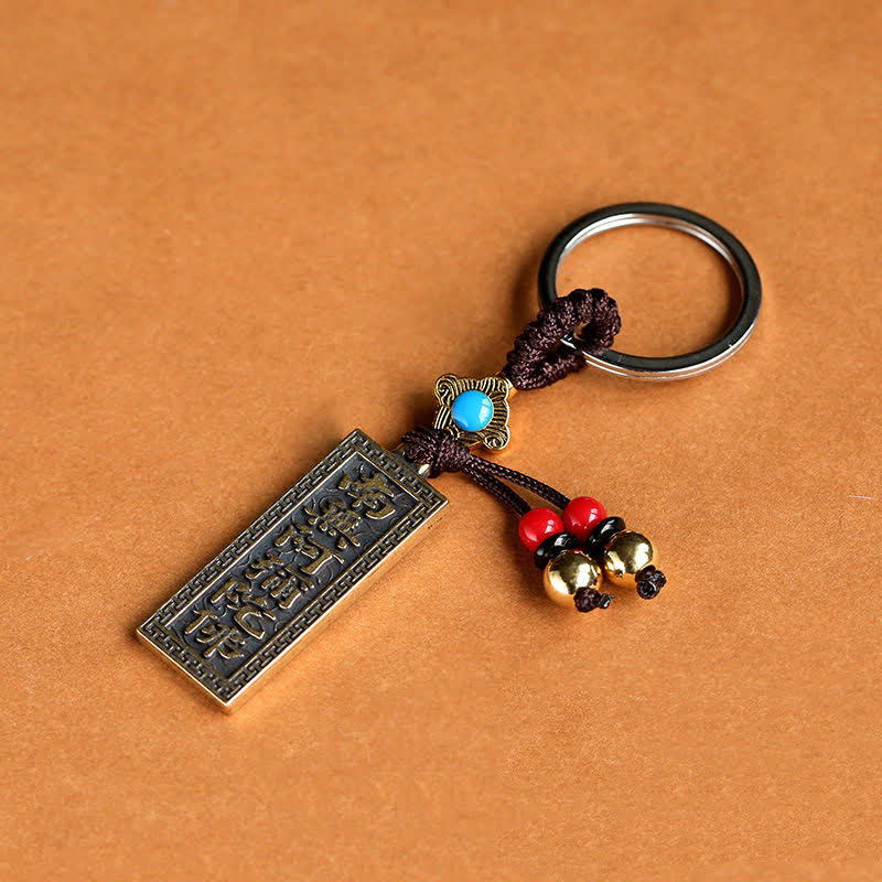 Buddha Stones Namo Amitabha Peace Blessing Keychain