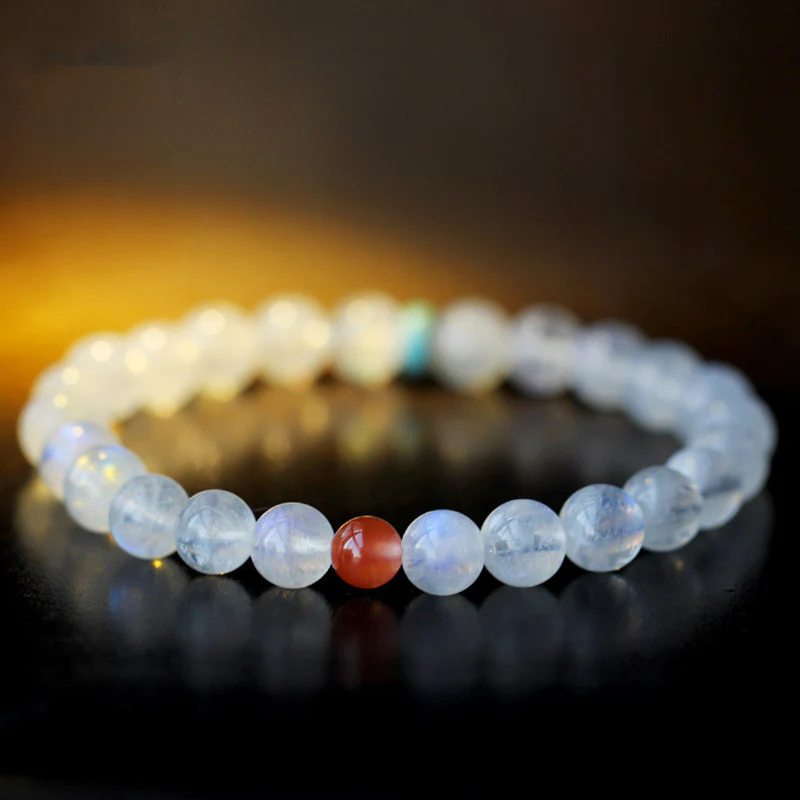 Buddha Stones Moonstone Calm Healing Positive Bracelet