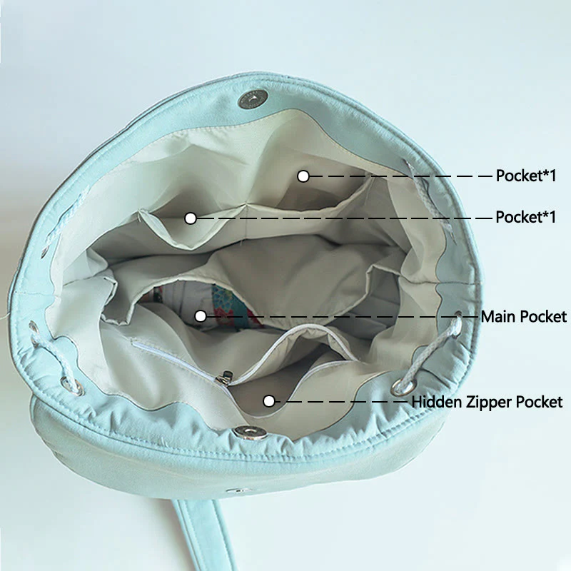 Buddha Stones Handmade Embroidered Large Capacity Canvas Backpack