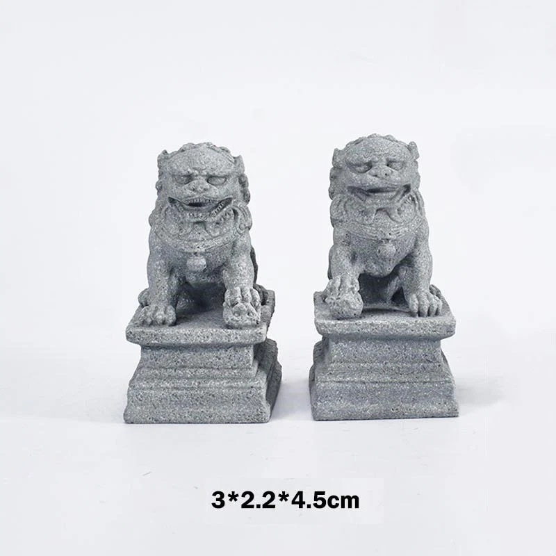 Buddha Stones Lion Fu Foo Dogs Elephant Ward Off Evil Blessing Home Decoration