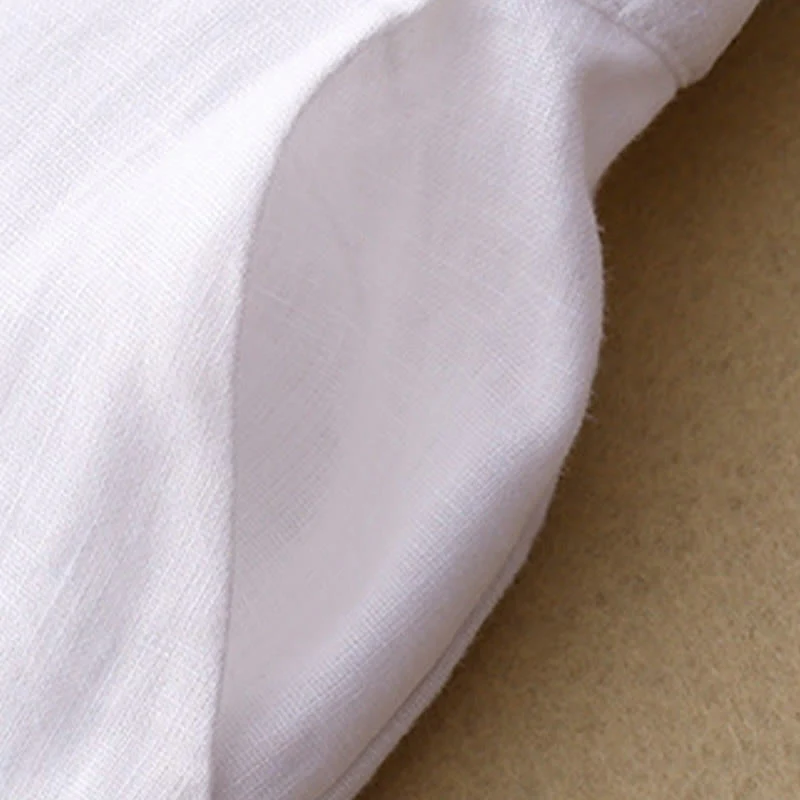 Buddha Stones Summer Casual Simple Design Linen Women's Wide Leg Pants With Zipper Pockets