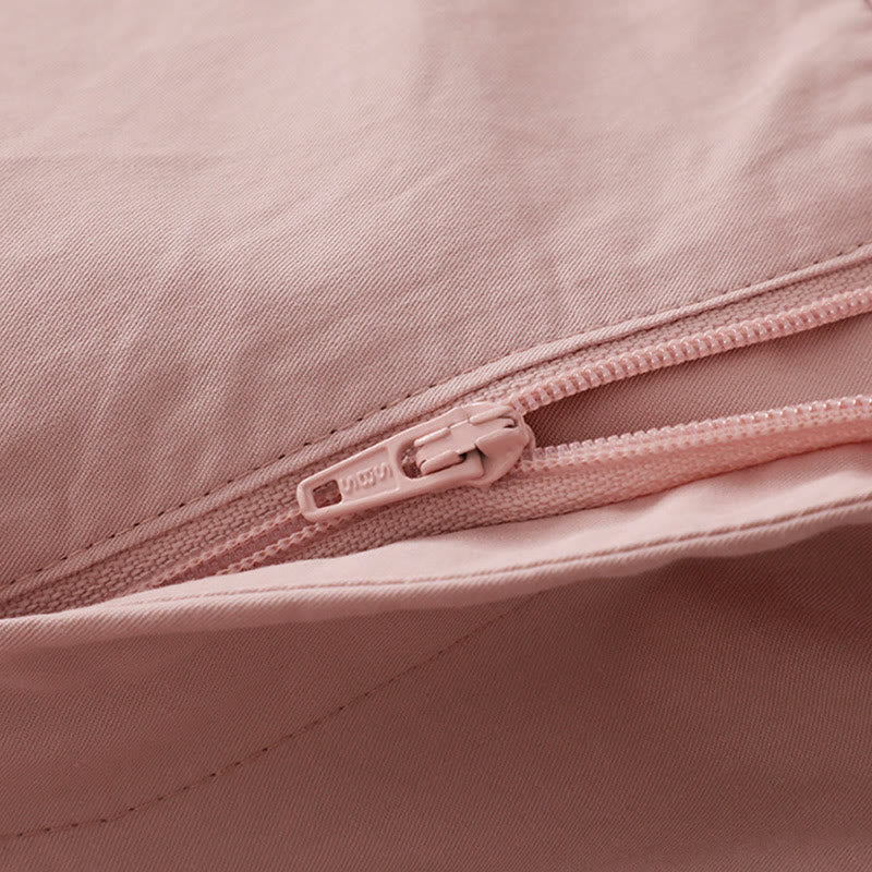 Buddha Stones Casual Plain High Waist Women's Polyester 7-8 Length Wide Leg Pants With Pockets