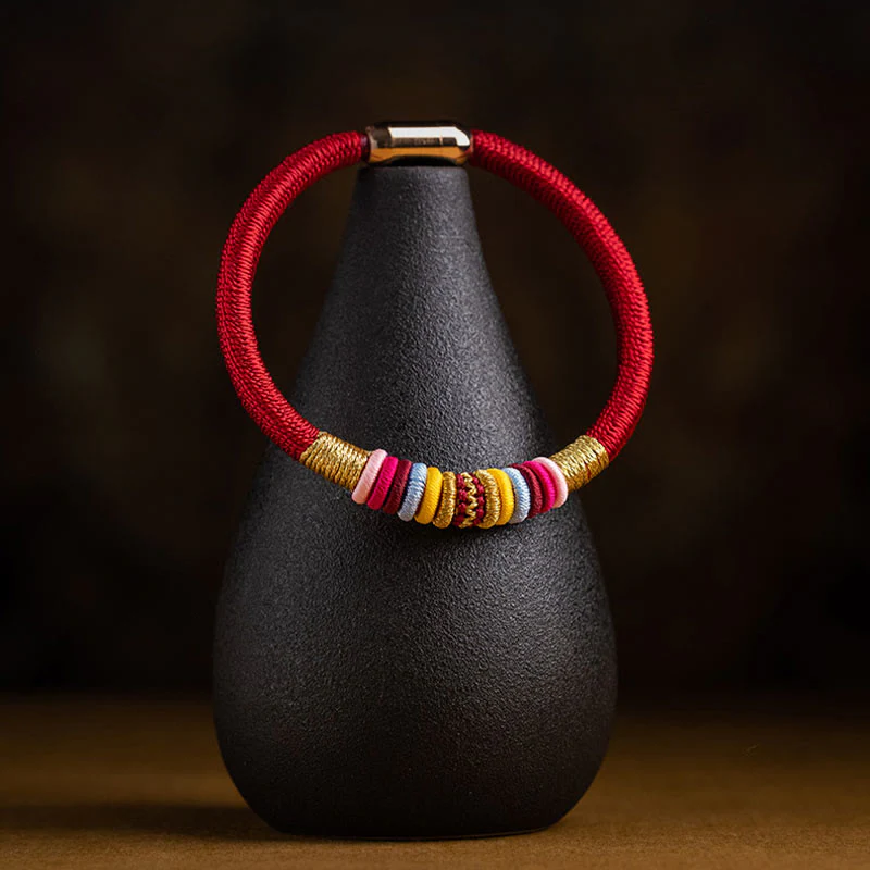 Buddha Stones Tibetan Handmade King Kong Knot Protection Magnetic Buckle Braided Bracelet (Extra 30% Off | USE CODE: FS30)