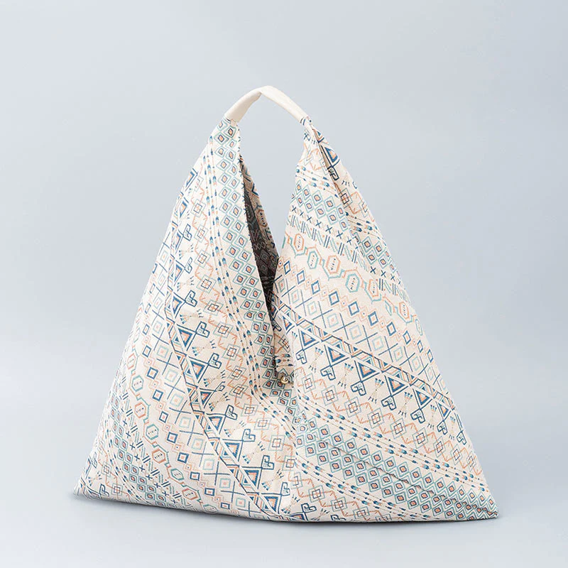 Buddha Stones Geometry Tiger Flowers Leopard Stripes Print Underarm Triangle Shoulder Bag