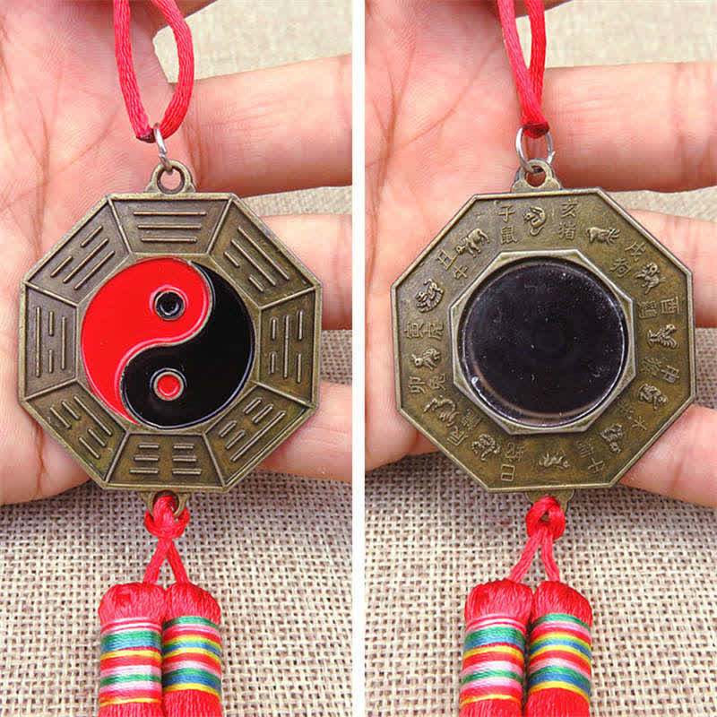 Buddha Stones Feng Shui Bagua Map Chinese Knotting Harmony Energy Map Mirror