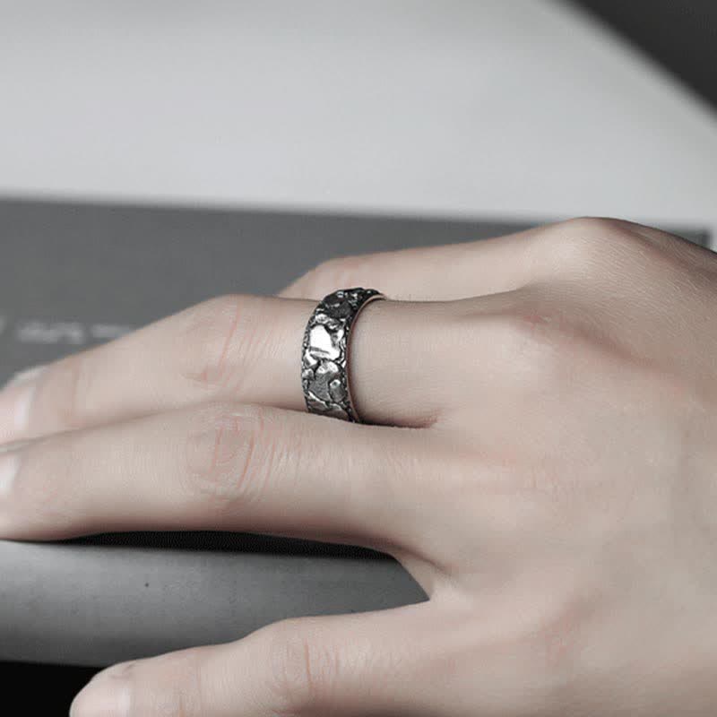 Buddha Stones Rock Pattern Luck Blessing Copper Ring