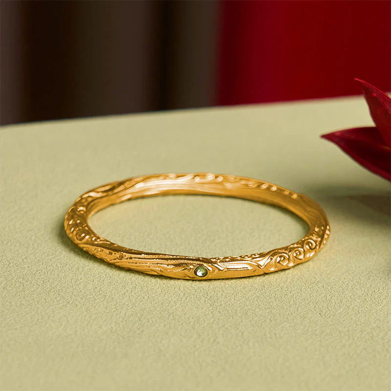 FREE Today: Wealth Healing Hollow Universe Circle Design Copper Plated Gold Bracelet Bangle