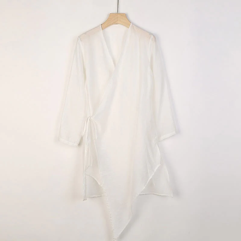 Buddha Stones Simple White Beige Pattern Meditation Spiritual Zen Practice Yoga Clothing Women's Clothes