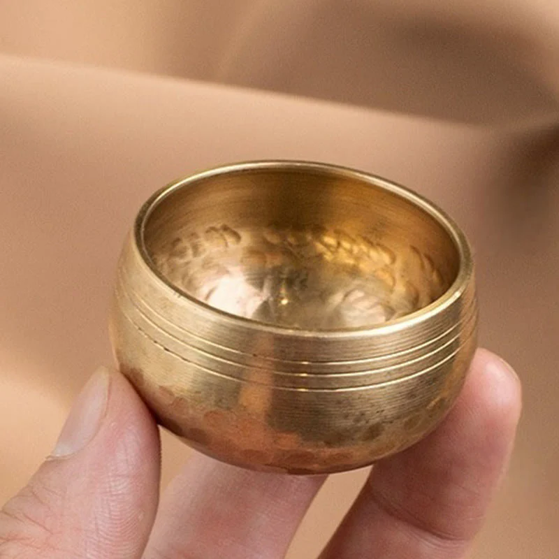 Buddha Stones Handmade Mini Small Singing Bowl for Healing and Meditation Sound Bowl Set 1.57*0.98 IN