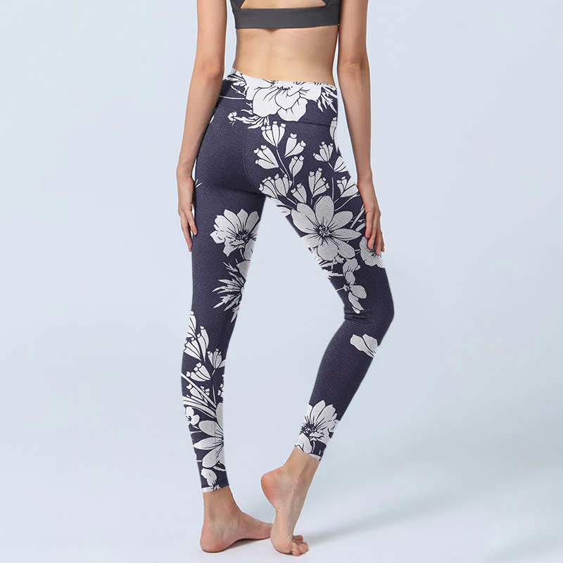 Buddha Stones Flowers Blossom Print Sports Fitness Leggings Women's Yoga Pants
