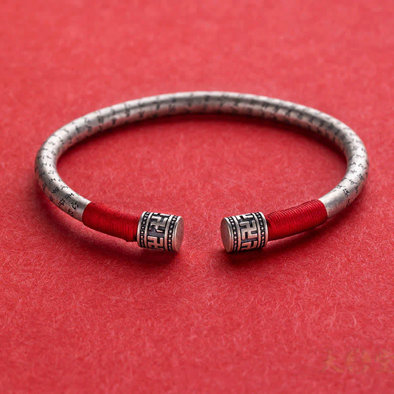 Buddha Stones Tibet Om Mani Padme Hum Luck Red String Bracelet Bangle